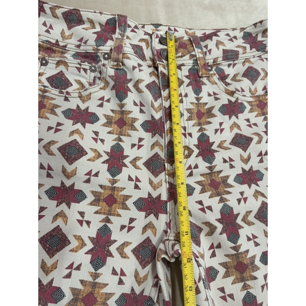 Free People We The Wild Child Printed Skinny Jeans Ivory Size 28 #OB1100417 NWT - Picture 13 of 16